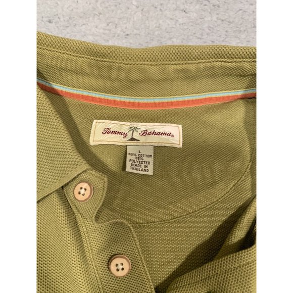 4 Mens Shirts Collared Polo Short Sleeve Tommy Bahama Greg Norman Green Large L - Picture 9 of 16
